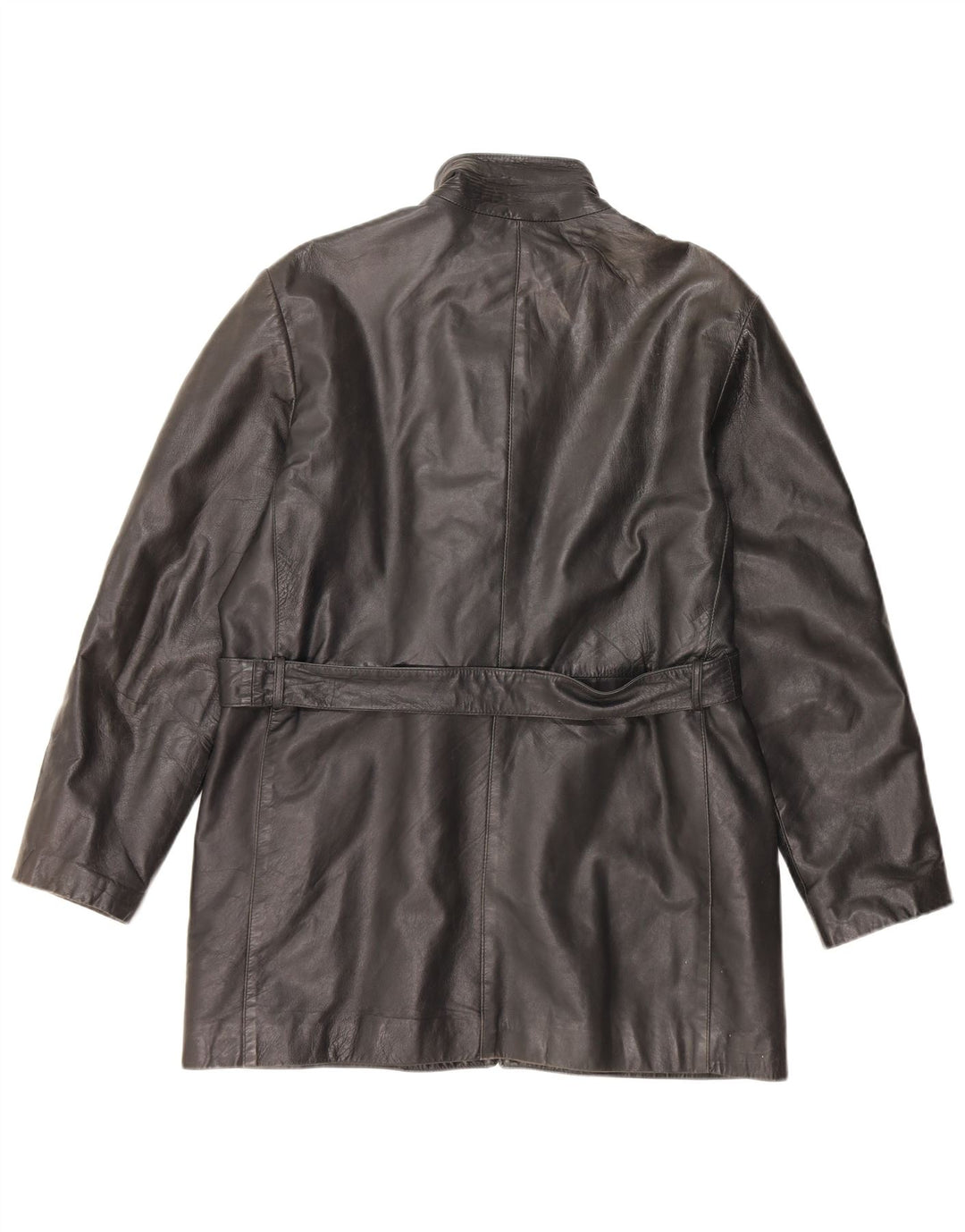 Vintage damska kurtka skórzana UK 16, duża czarna skóra