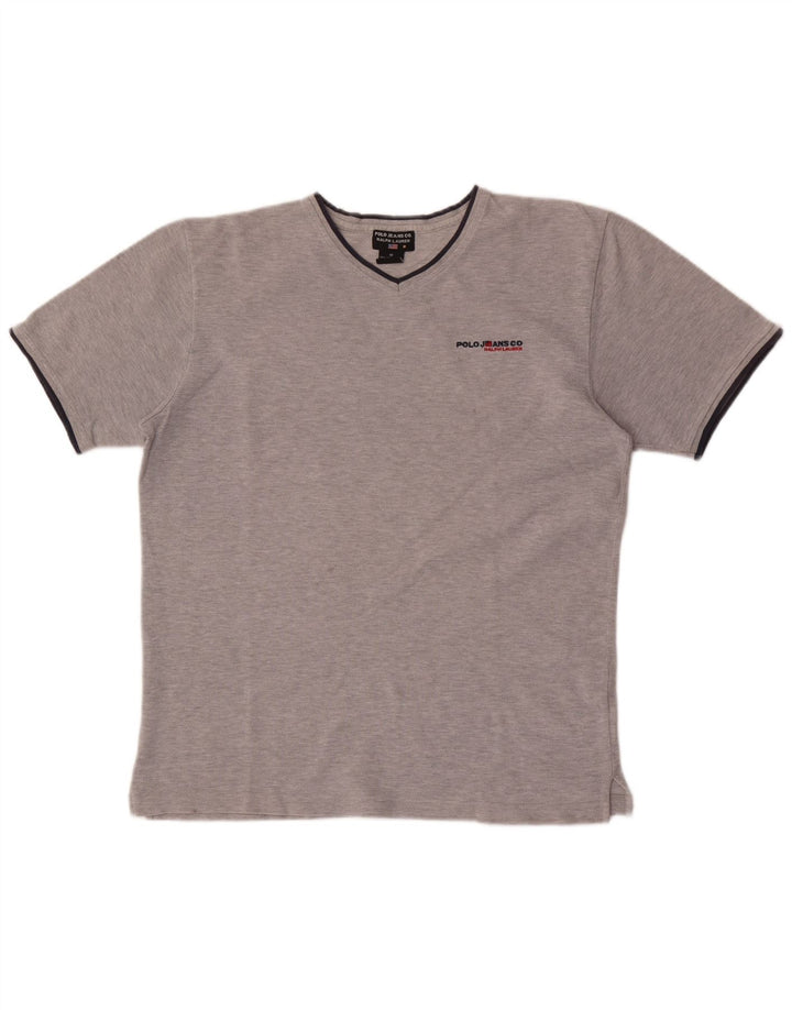 Męska koszulka T-shirt Ralph Lauren, średnia, szara, bawełniana nakrapiana