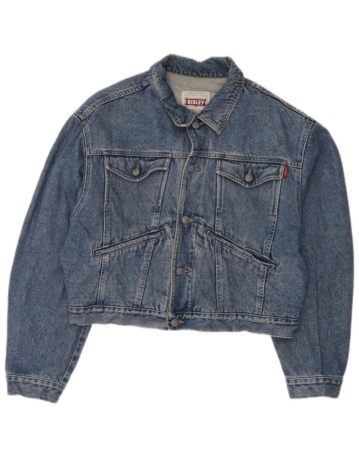 Damska kurtka dżinsowa SISLEY Oversize UK 10, mała, niebieska, bawełniana