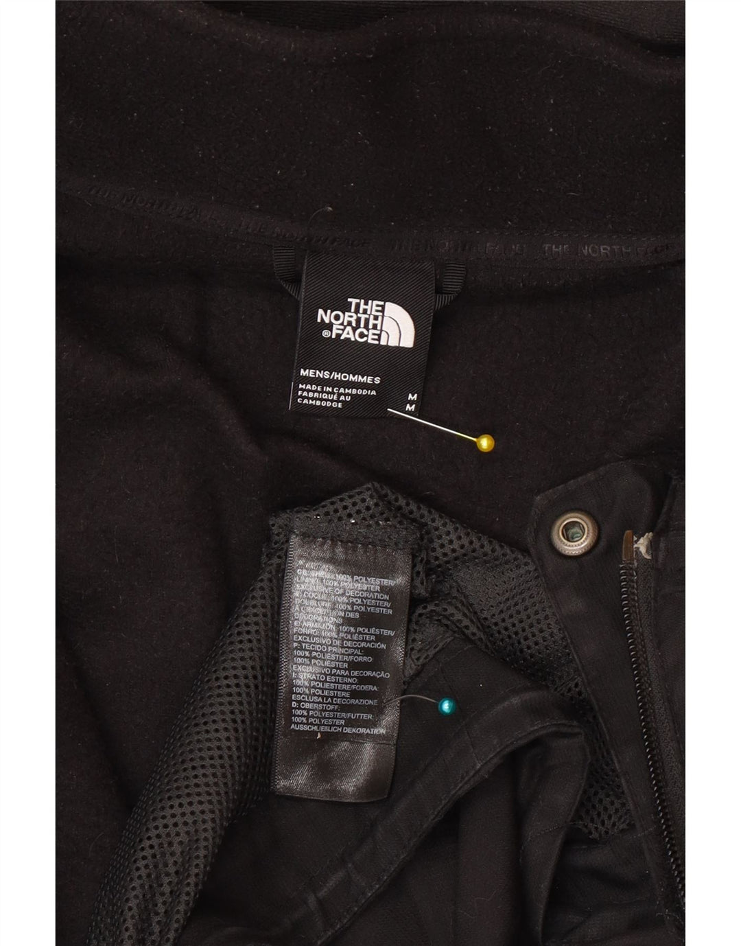 Męska kurtka wiatrówka z kapturem The North Face UK 38, średni czarny poliester