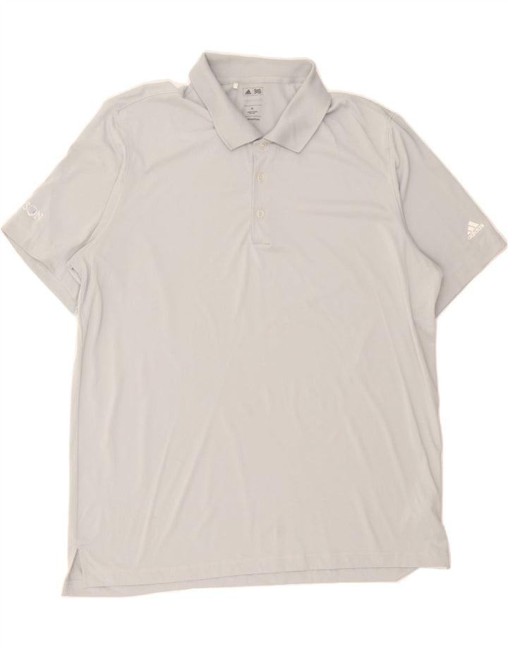 ADIDAS Mens Polo Shirt XL Grey Polyester Vintage Adidas and Second-Hand Adidas from Messina Hembry 