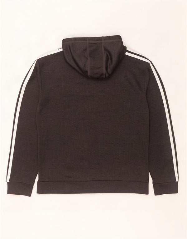 Chłopięca bluza z kapturem Adidas z grafiką 12-13 lat, duża, szara, poliester