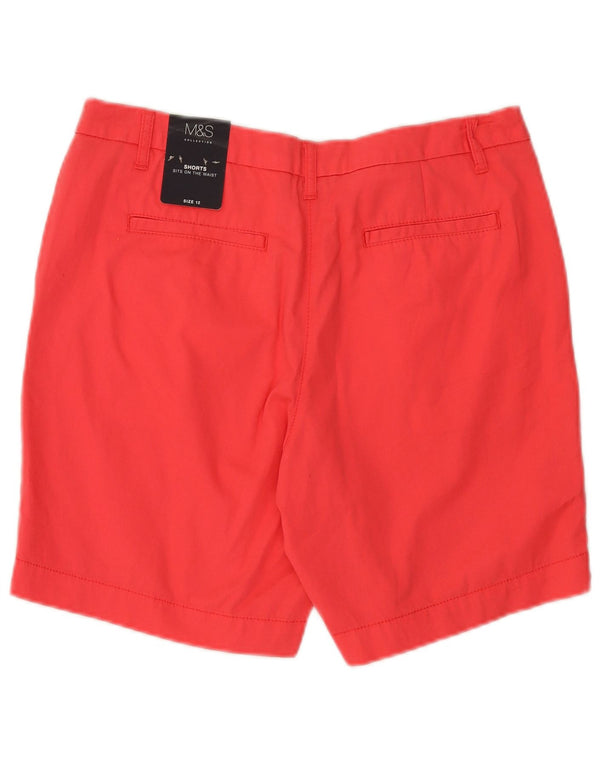 Marks & Spencer Damskie spodenki Chino UK 12 Medium W32 Różowa bawełna