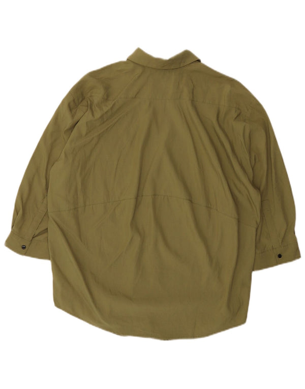 Damska koszula oversize z rękawem 3/4 Zara UK 6 XS Khaki Lyocell