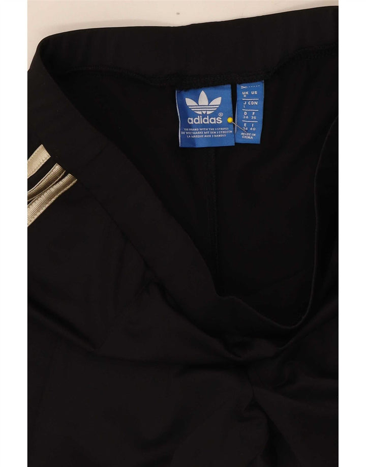 Legginsy damskie Adidas UK 8, małe, czarne, poliestrowe