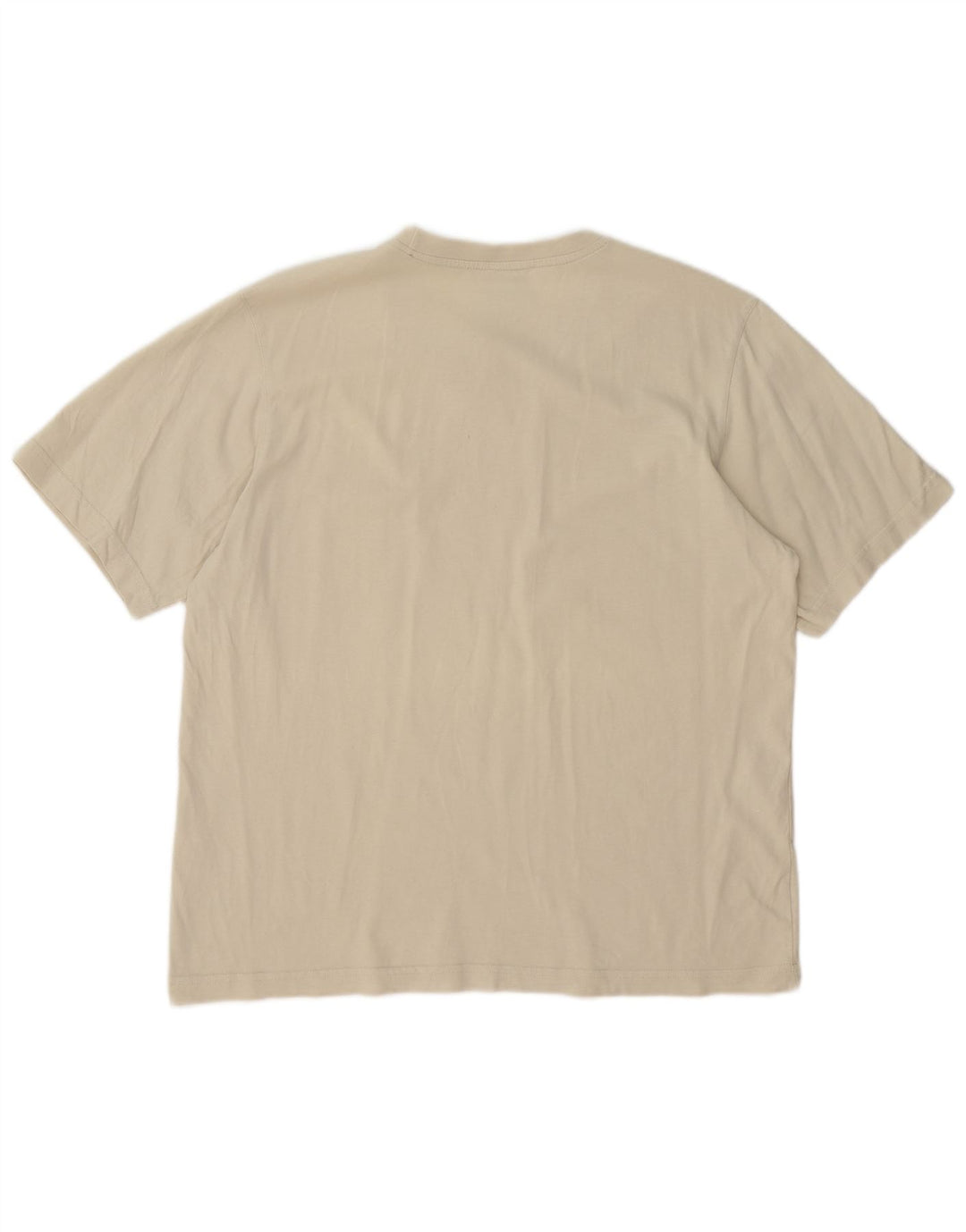 Adidas Męski T-Shirt Top Duży Beżowy Bawełniany