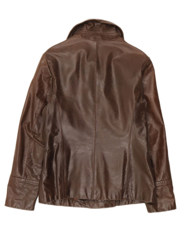 Marc O'Polo Womens Double Breasted Jacket EU 38 Medium Brown