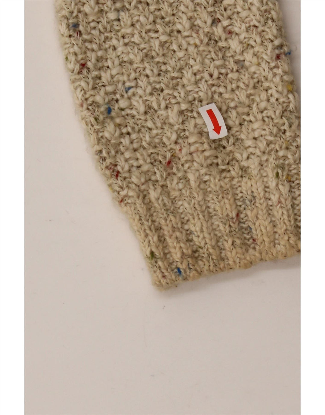 Damski sweter rozpinany z kapturem PER UNA UK 12 Średni beżowy, nakrapiany bawełniany