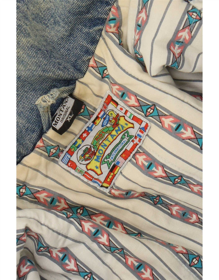 Damska kurtka dżinsowa oversize MONTANA UK 18 XL, niebieska, bawełniana