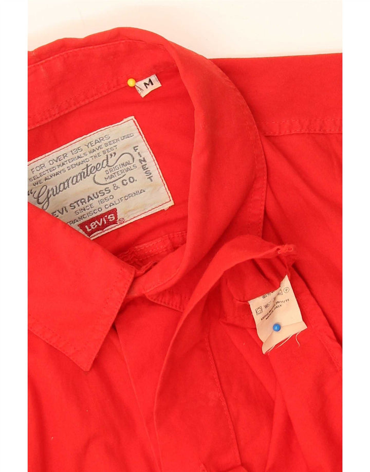 Koszula męska z krótkim rękawem Levi's, bawełniana, w kolorze średnio czerwonym