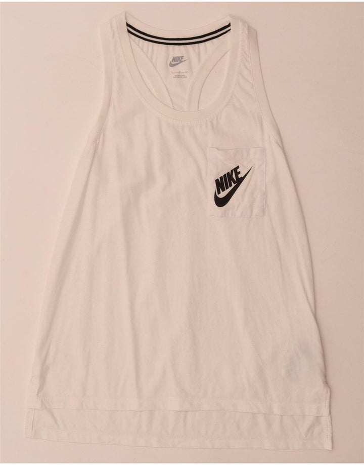 Damska koszulka z grafiką Nike Top UK 10, mała, biała, modalna