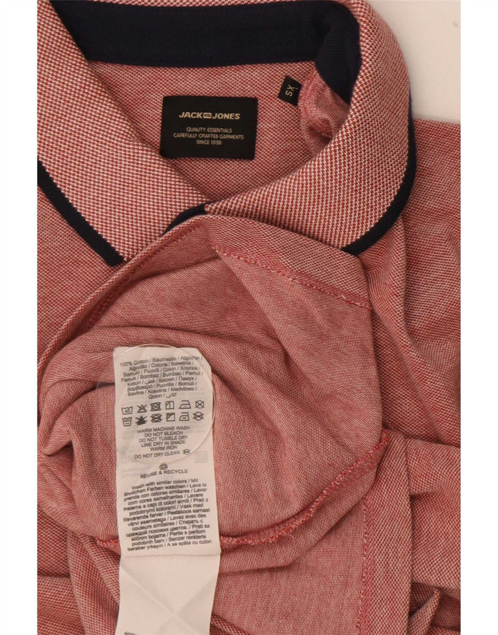 Męska koszulka polo Jack & Jones XS, czerwona, bawełniana