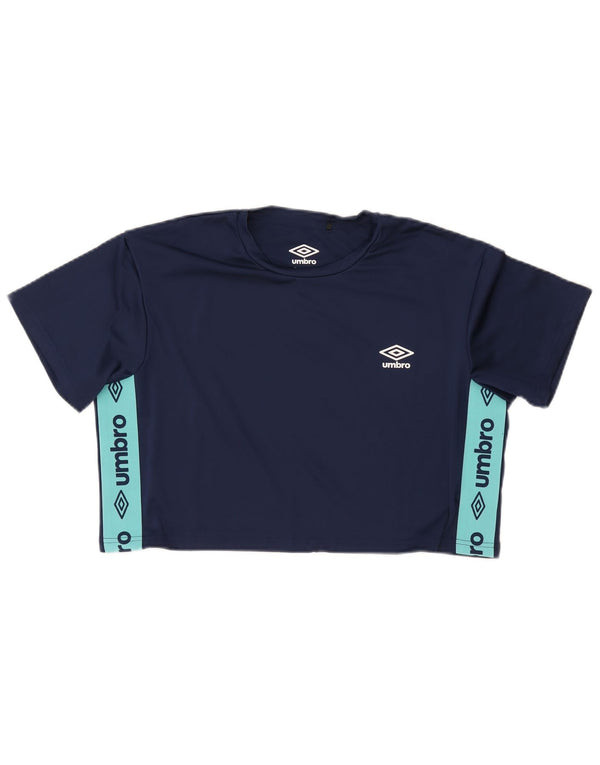 Damska koszulka Umbro Crop Graphic Top UK 18 XL, granatowa, blok kolorów