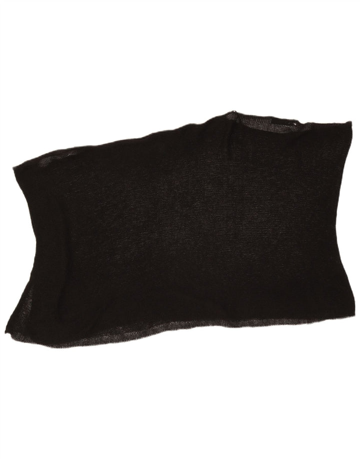 Damska bluzka Poncho Zara Top UK 12 Średni czarny akryl