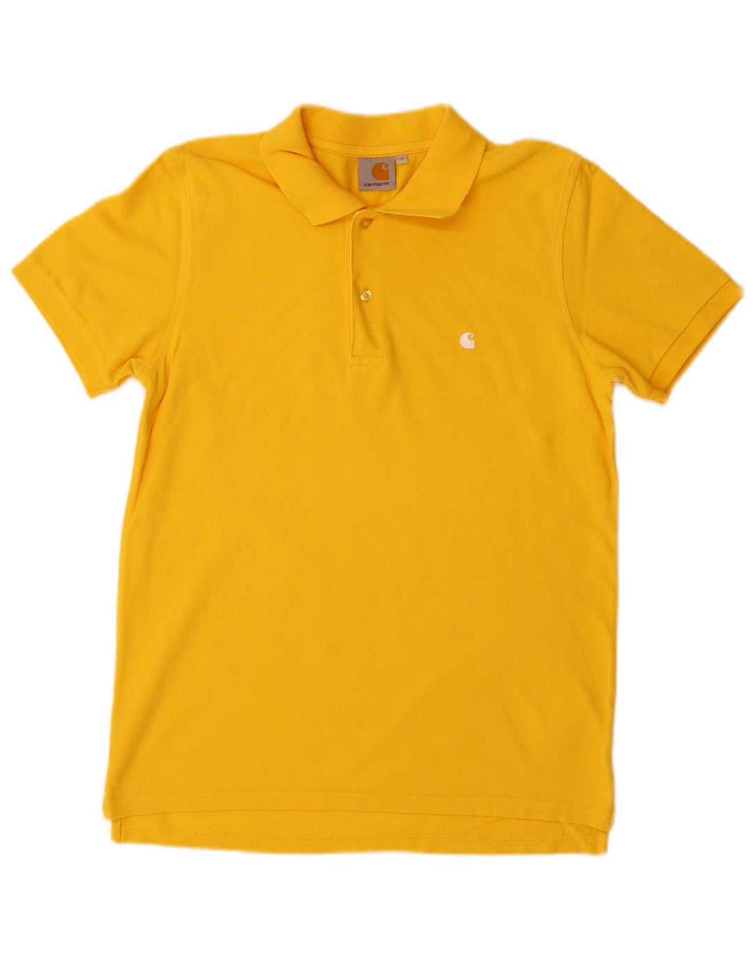 Męska koszulka polo CARHARTT, mała, żółta, bawełniana