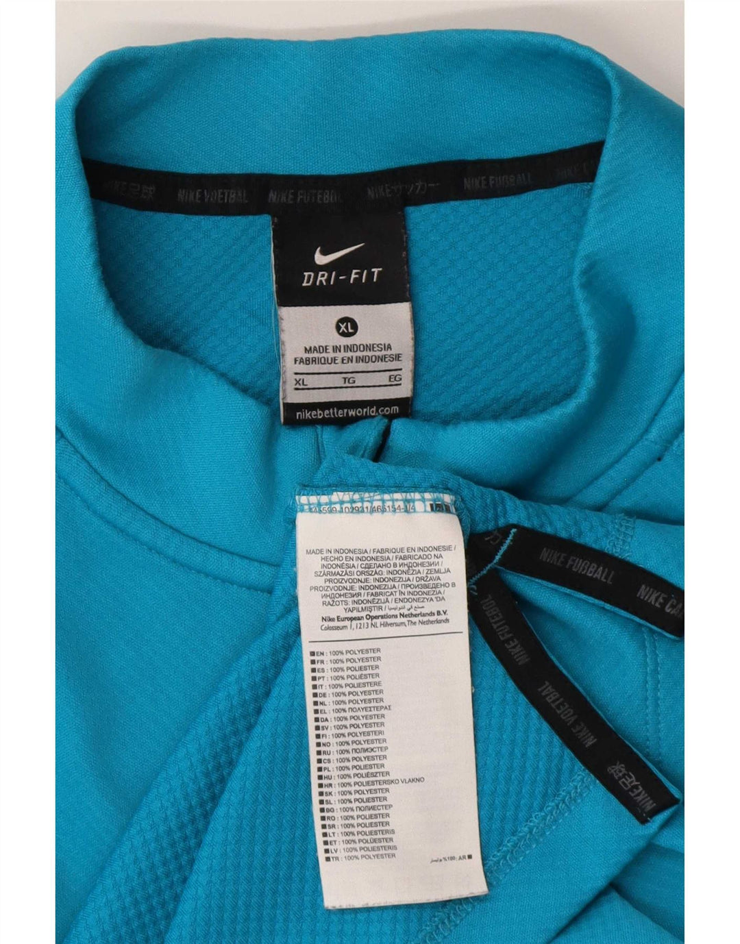 Męski dres Nike Dri Fit z zamkiem błyskawicznym i zamkiem błyskawicznym Top XL w kolorze niebieskim