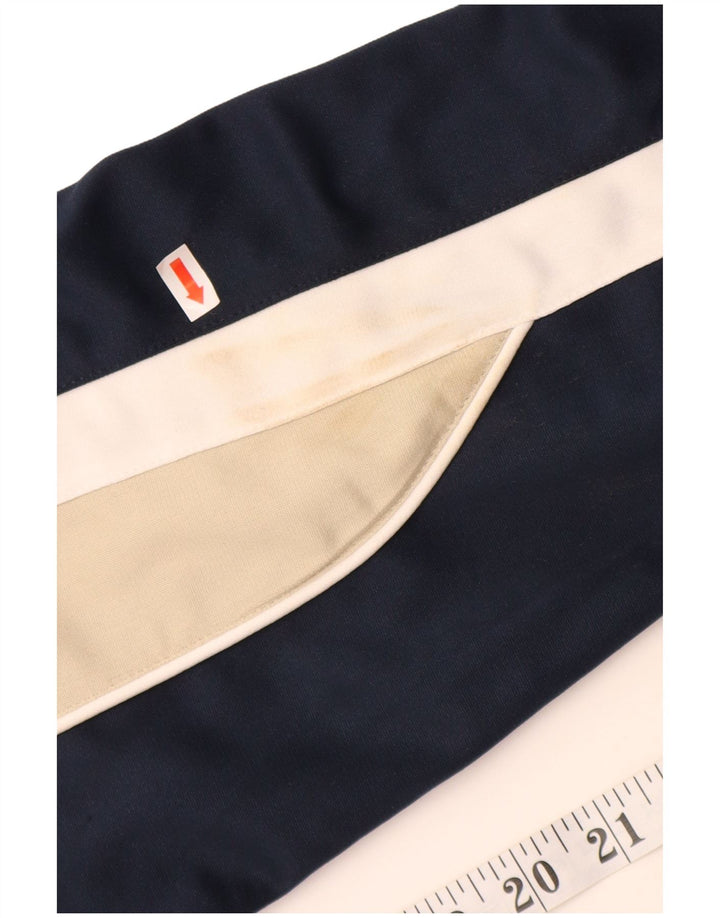 REEBOK Męska kurtka dresowa, średnia granatowa, poliester w blokach kolorów