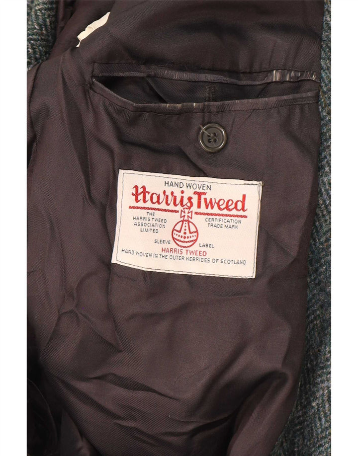 Męska marynarka zapinana na 2 guziki Harris Tweed IT 54 2XL Zielona jodełka