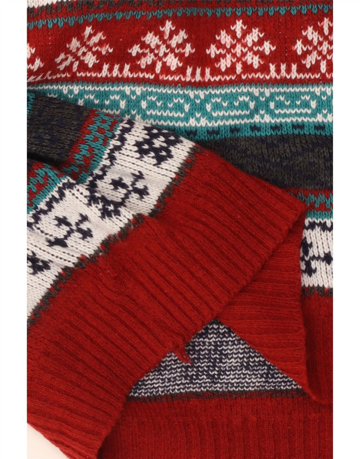 Sweter damski VINTAGE z okrągłym dekoltem UK 18 XL, wielokolorowy Fair Isle