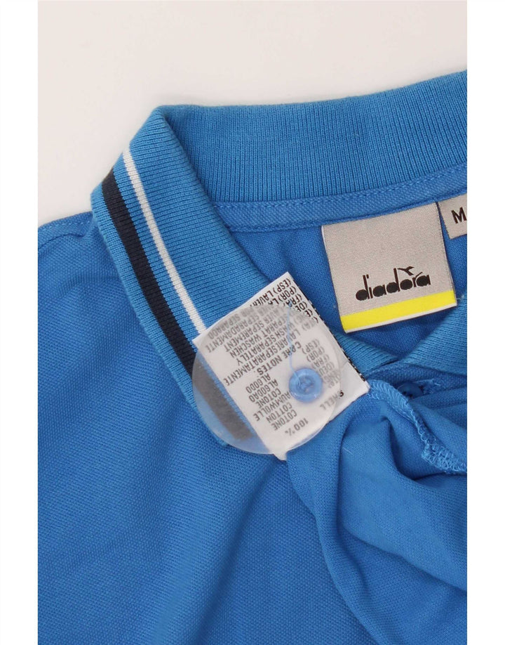 Męska koszulka polo Diadora, niebieska, bawełniana