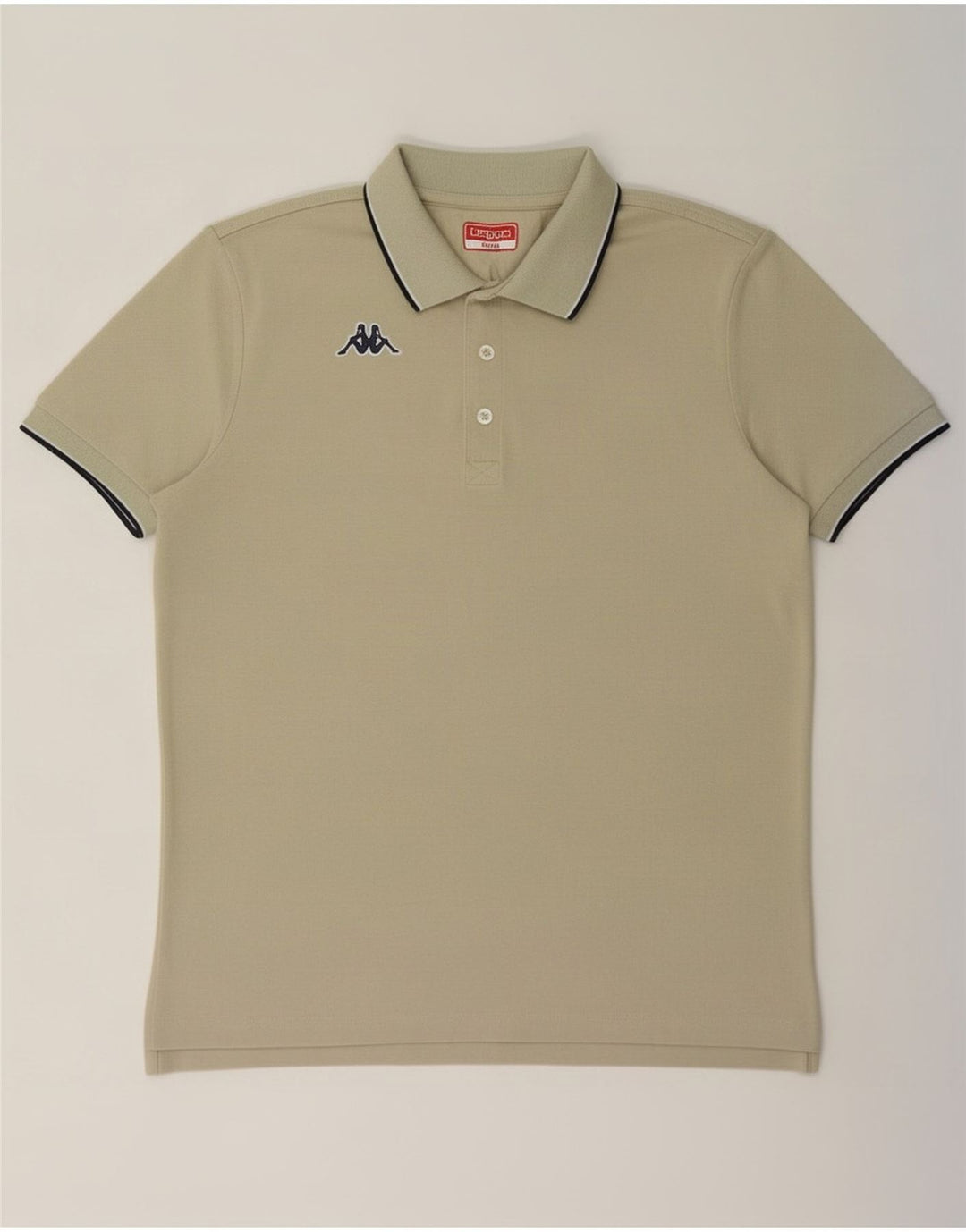 Męska koszulka polo Kappa, duża, bawełniana khaki