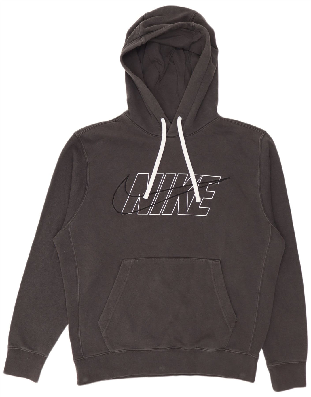 Męski sweter z kapturem Nike Graphic, średnioszary, bawełniany