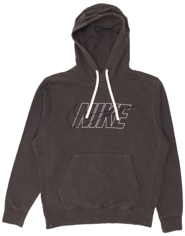 Męski sweter z kapturem Nike Graphic, średnioszary, bawełniany