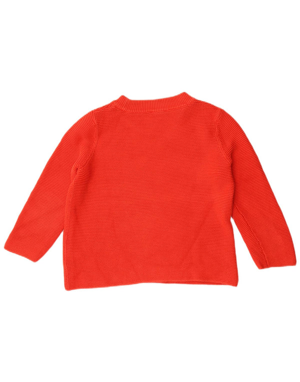 Cos Damski sweter z dekoltem w łódkę, UK 10, mały, czerwony, bawełniany