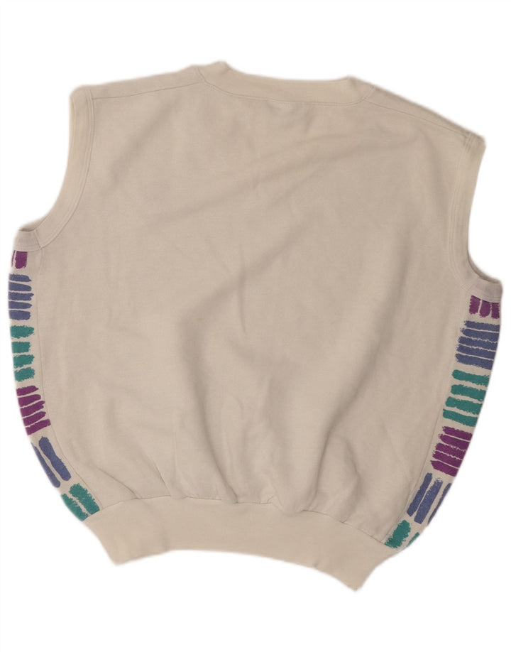 Męski podkoszulek bez rękawów Sergio Tacchini XL, biały akryl