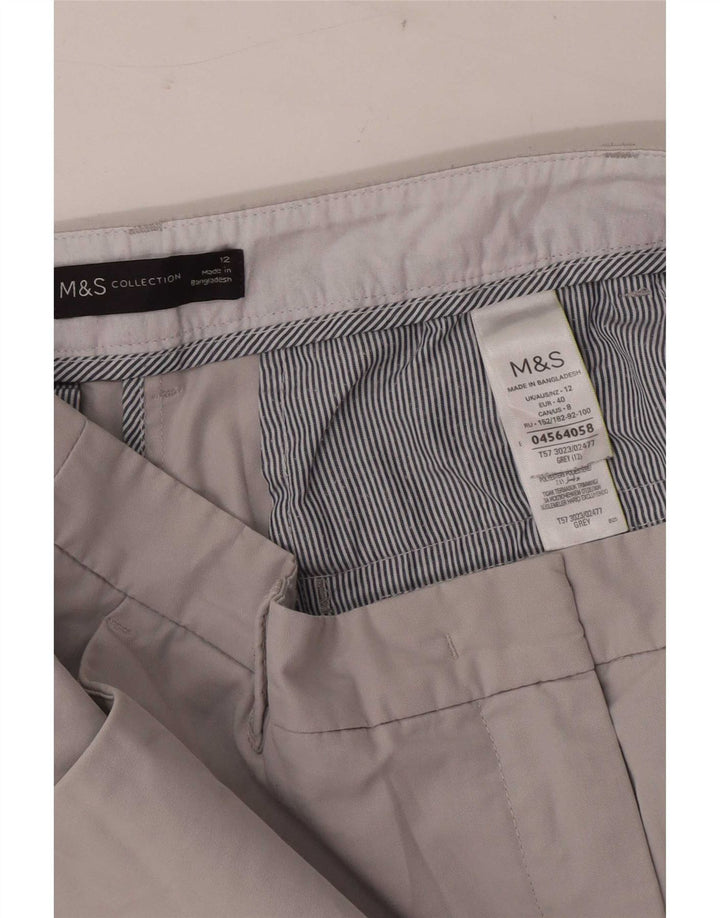Marks & Spencer Damskie spodenki Chino UK 12 Medium W30 Szara bawełna
