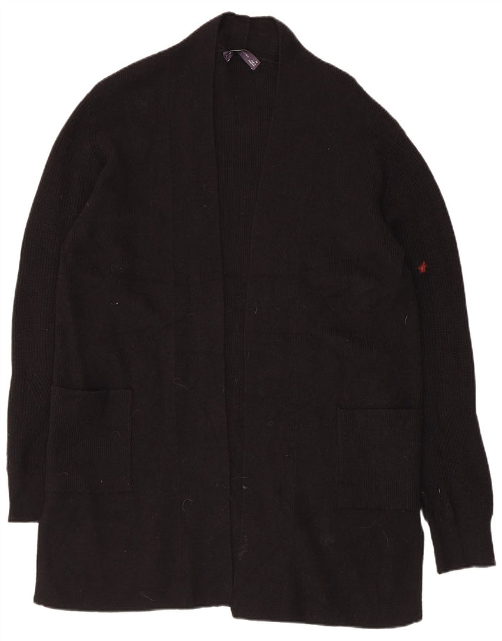 Marks & Spencer Damski sweter rozpinany o długim kroju, UK 14, średni czarny