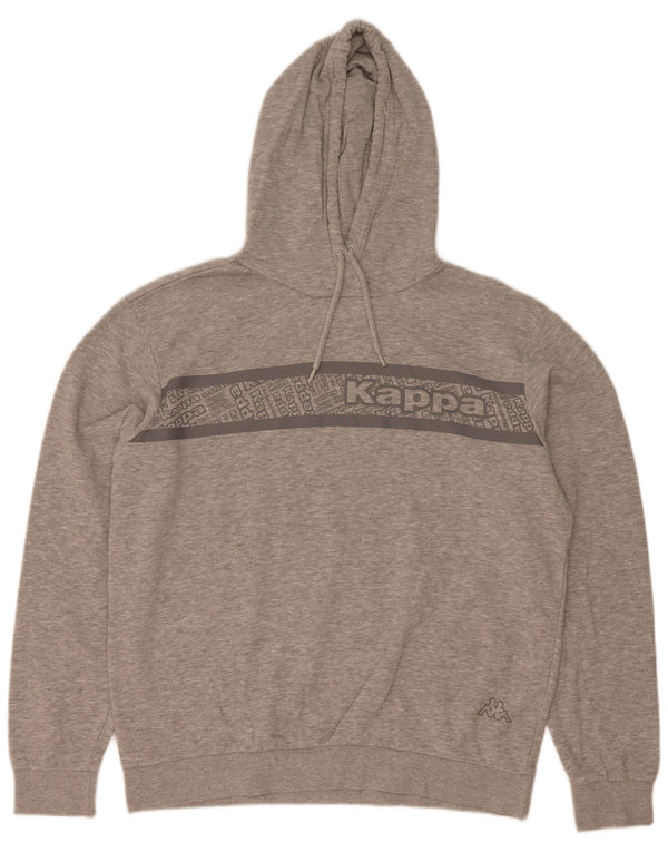 Męska bluza z kapturem Kappa XL, szara, nakrapiana bawełna