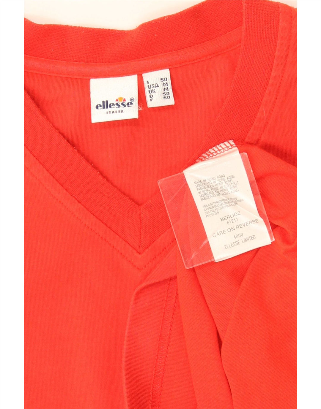 T-shirt męski Ellesse, bawełniany, średni czerwony
