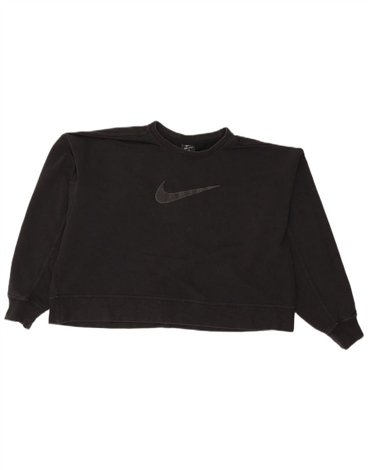 Damska bluza dresowa Nike Crop Graphic Oversize UK 16, duża czarna