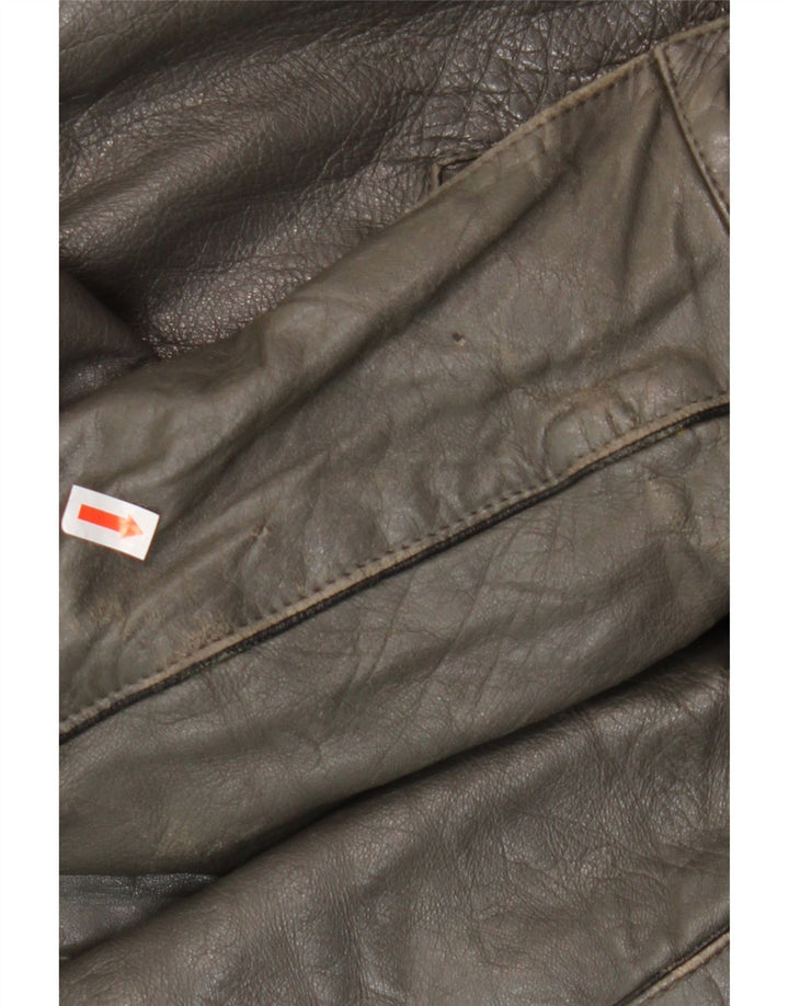 Męska kurtka skórzana VINTAGE IT 50 duża brązowa skóra