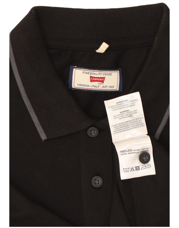 Męska koszulka polo Carrera Regular XL, czarna, bawełniana
