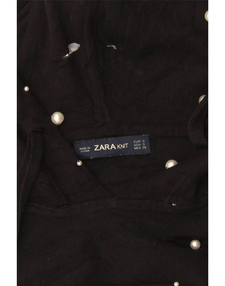 Damski sweter oversize z kapturem Zara UK 10 Small Black