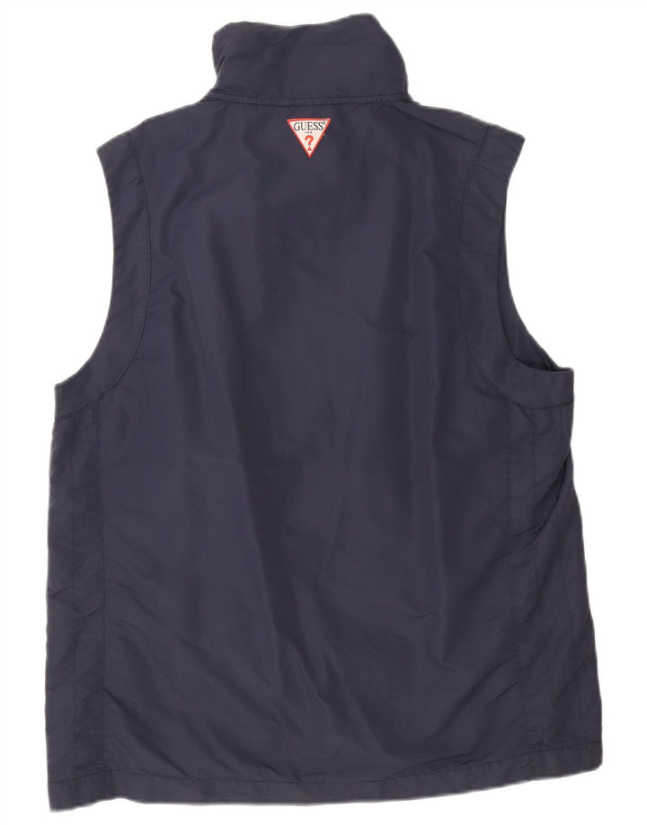Męska bluza dresowa bez rękawów Guess z grafiką XL, granatowa, poliestrowa