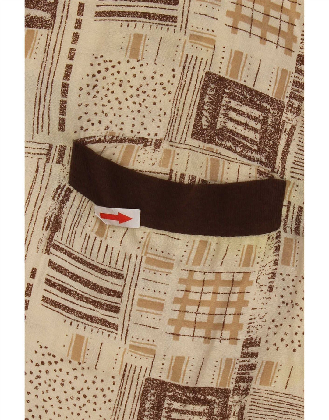 Męska koszulka polo Vintage XL w kolorze beżowej wiskozy
