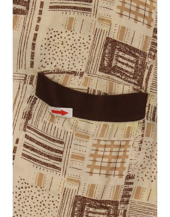 Męska koszulka polo Vintage XL w kolorze beżowej wiskozy