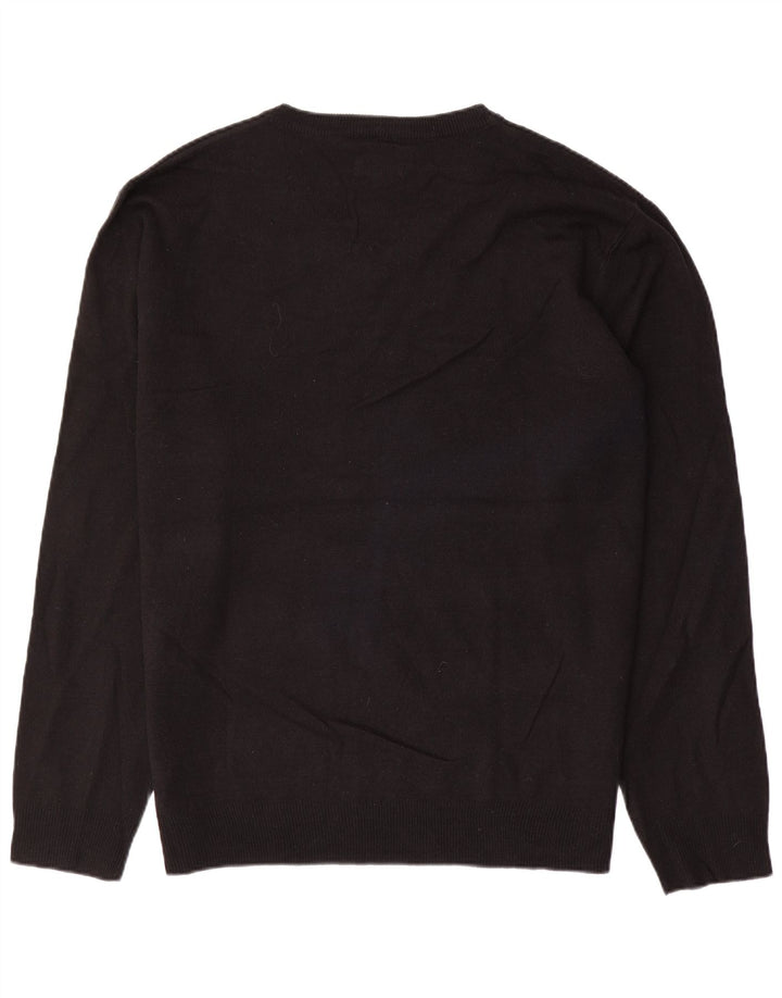 PIERRE CARDIN Męski sweter z dekoltem w kształcie litery V, 3XL, czarny akryl