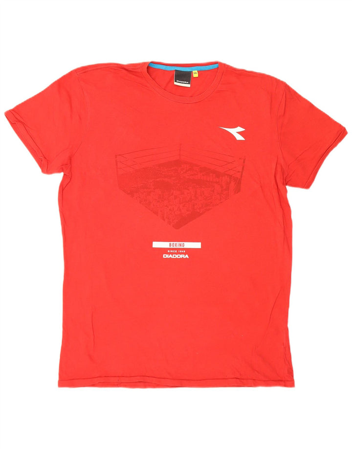 Męska koszulka graficzna Diadora Top 2XL czerwona