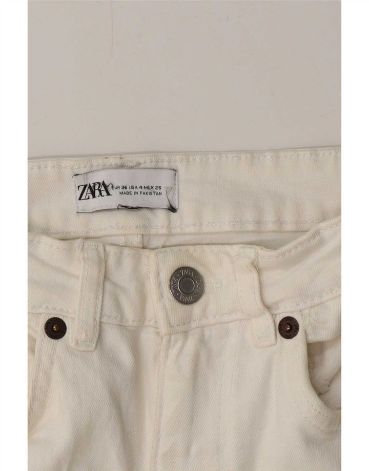Damskie jeansy Bootcut Zara EU 36 XS W26 L32 Białe
