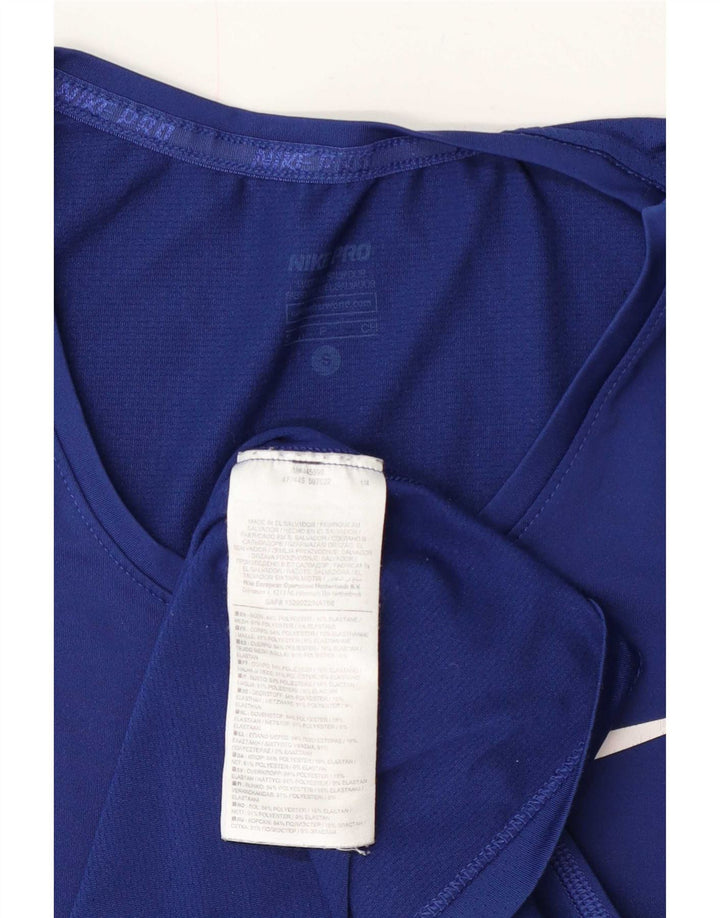 Damska koszulka Nike Dri Fit Top UK 10, mała, granatowa, poliestrowa