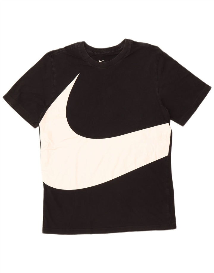 Męski T-shirt z grafiką Nike, mały, czarny, z blokami kolorów