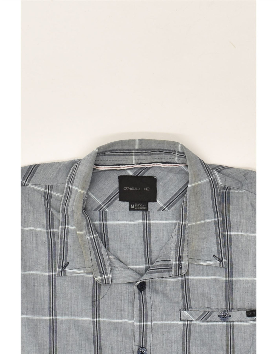 O'NEILL Mens Shirt Medium Grey Check Cotton | Vintage O'Neill | Thrift | Second-Hand O'Neill | Used Clothing | Messina Hembry 