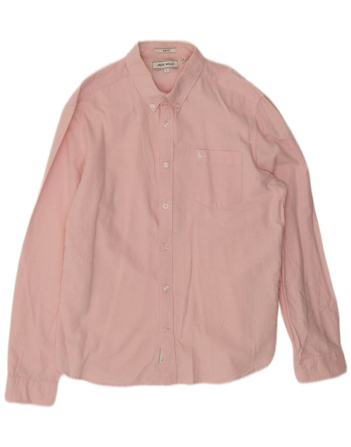 Koszula męska Jack Wills o dopasowanym kroju, duża, różowa, bawełniana