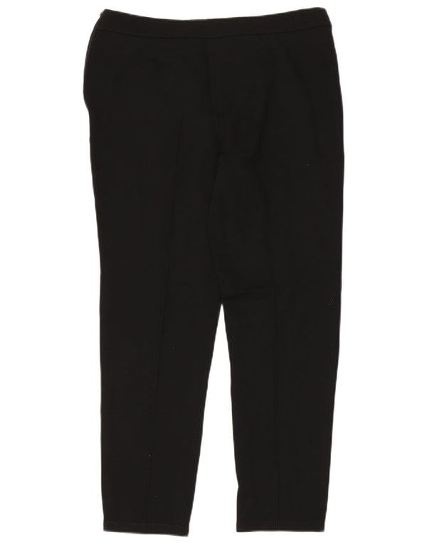 MOSCHINO Womens Slim Casual Trousers W34 L30 Black Rayon