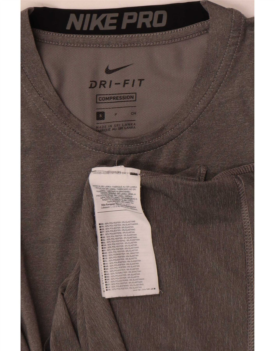 Damska koszulka Nike Dri Fit z długim rękawem, UK 10, mały, szary, kolorowy poliester