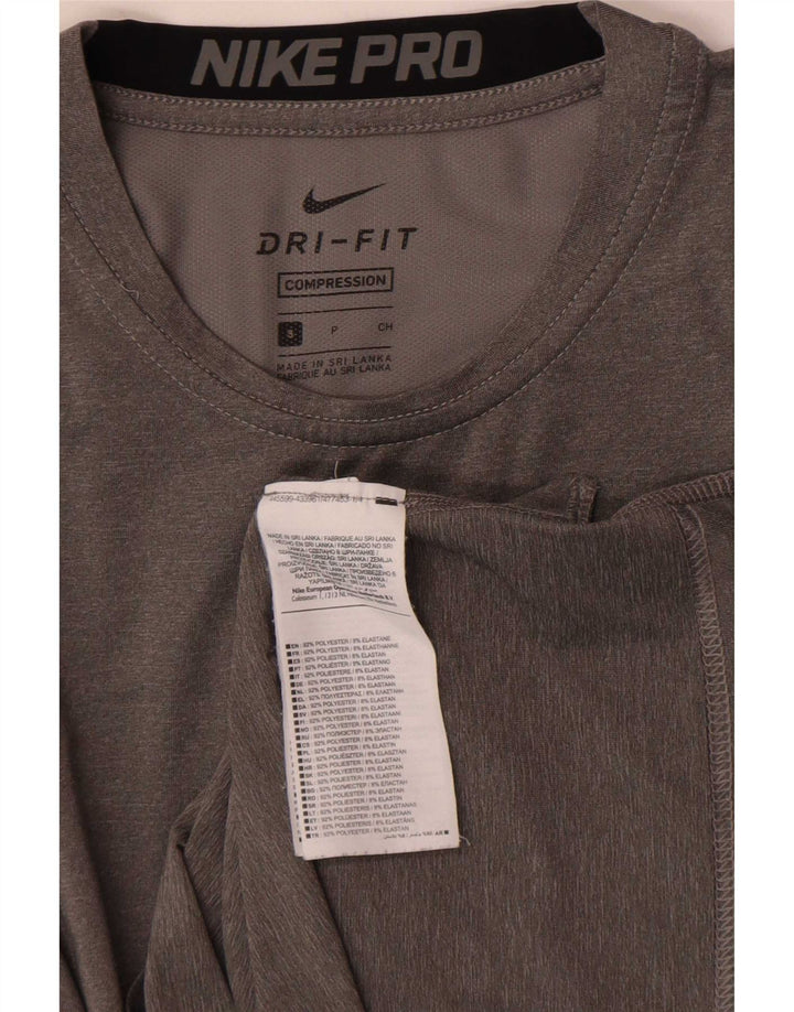 Damska koszulka Nike Dri Fit z długim rękawem, UK 10, mały, szary, kolorowy poliester